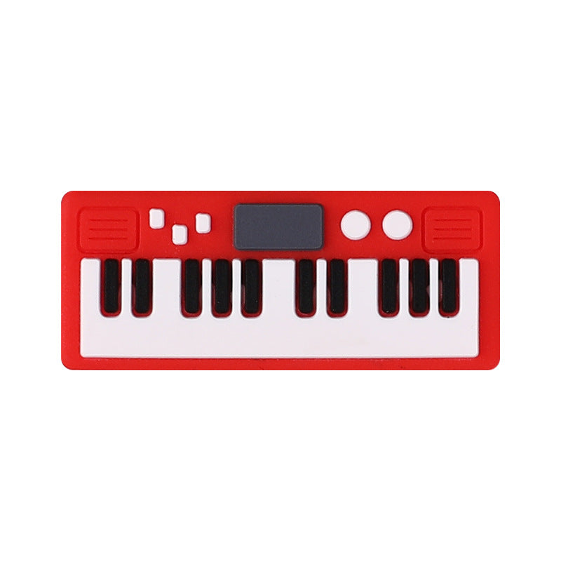 20pcs/pack Music Series Silicone Beads Loose Beads DIY Jewelry